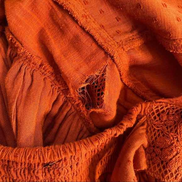 Free People Sugarpie Mini Cinnamon Swiss Dot V-neck Dress - Picture 13 of 15